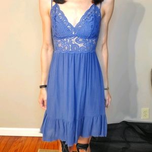 PINK Black Crochet Top Dress